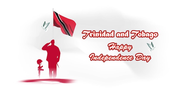 Ilustración vectorial para el día de la independencia de trinidad y tobago