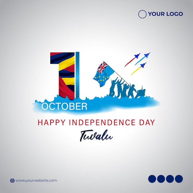 Ilustración vectorial para el día de la independencia de tuvalu