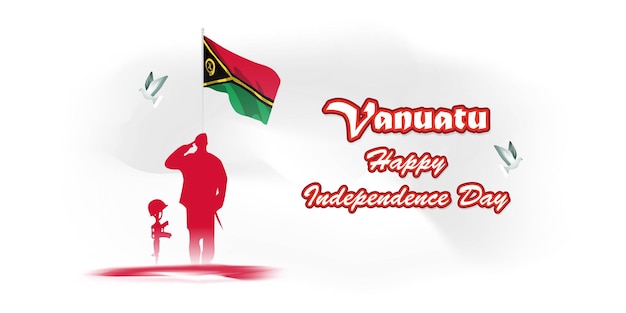 Ilustración vectorial para el día de la independencia de Vanuatu