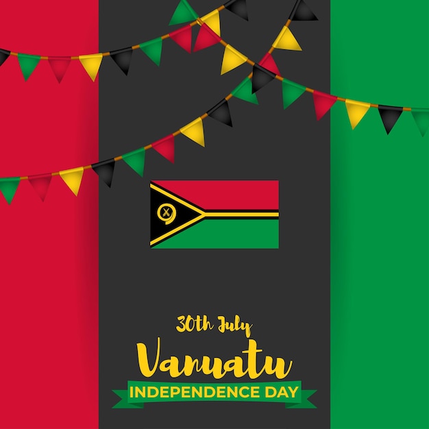 Ilustración vectorial para el día de la independencia de Vanuatu