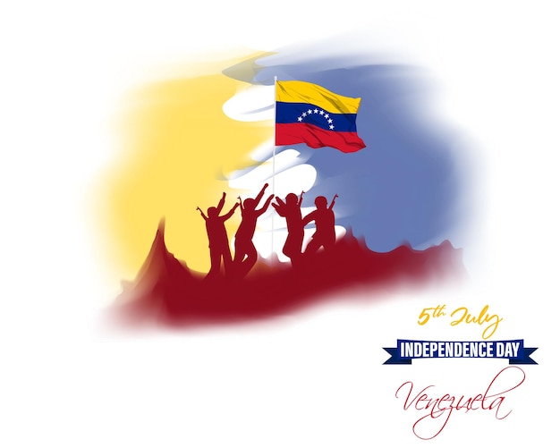 Ilustración vectorial para el día de la independencia de venezuela