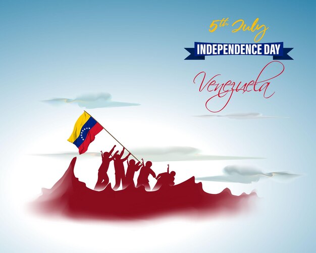 Ilustración vectorial para el día de la independencia de Venezuela