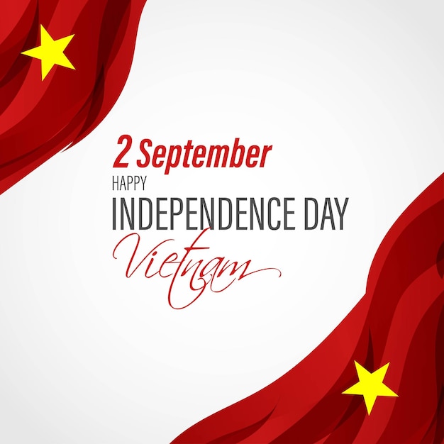 Vector ilustración vectorial para el día de la independencia de vietnam el 2 de septiembre