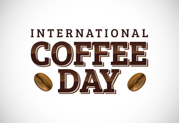 Ilustración vectorial del día internacional del café Adecuado para carteles y pancartas de tarjetas de felicitación