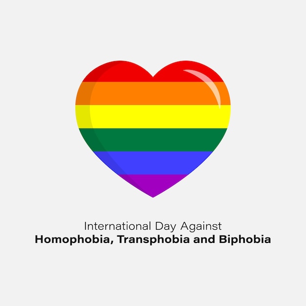 Vector ilustración vectorial para el día internacional contra la homofobia transfobia y bifobia