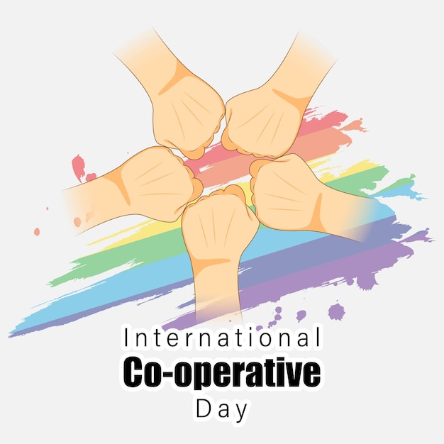 Ilustración vectorial para el Día Internacional de las Cooperativas