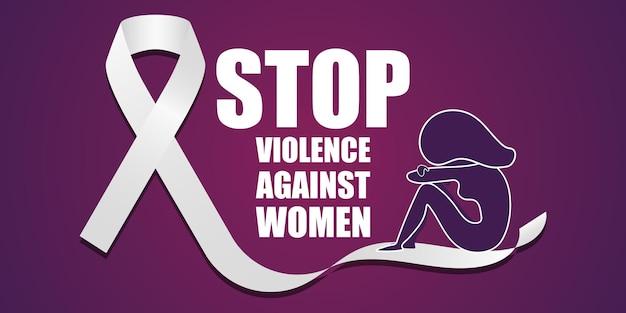 Vector ilustración vectorial para el día internacional para la eliminación de la violencia contra la mujer