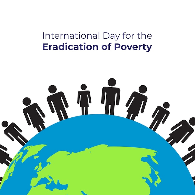 Vector ilustración vectorial para el día internacional para la erradicación de la pobreza