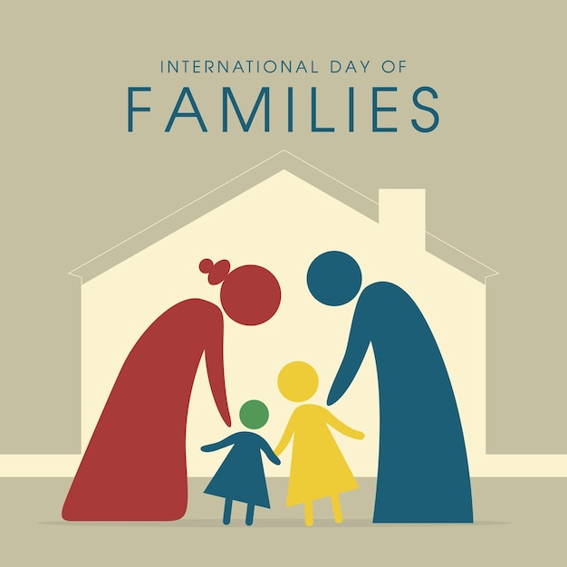 Vector ilustración vectorial del día internacional de las familias