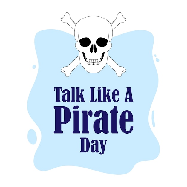 Ilustración vectorial para el Día Internacional de Hablar como un Pirata