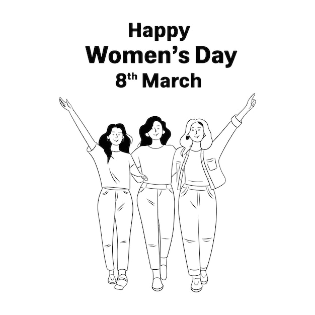 Ilustración vectorial del Día Internacional de la Mujer