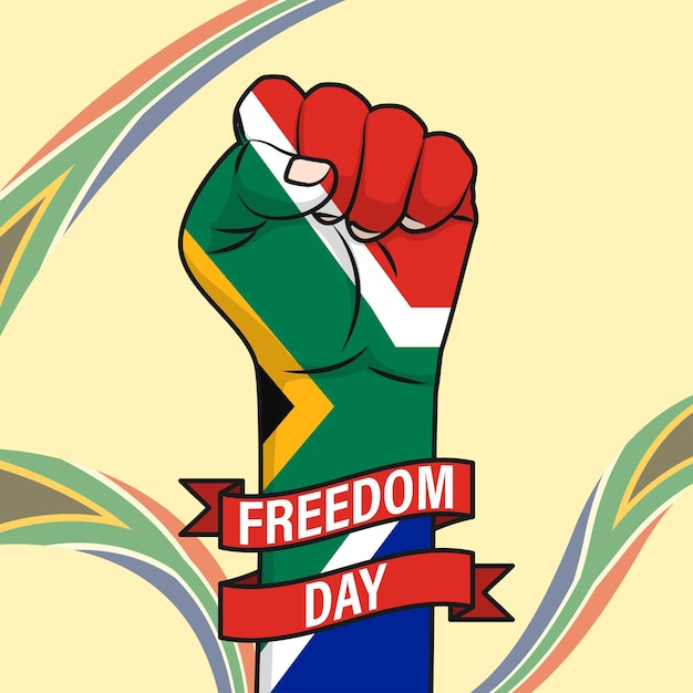 Ilustración vectorial del Día de la Libertad de Sudáfrica