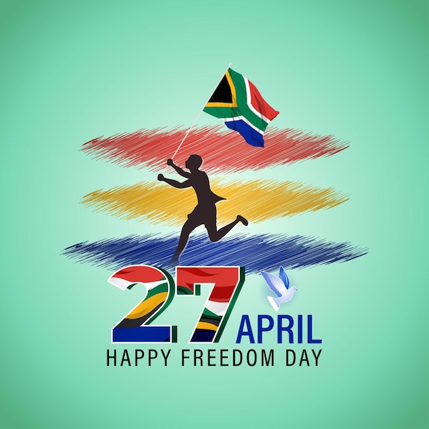 Vector ilustración vectorial del día de la libertad de sudáfrica