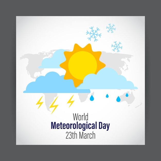 Ilustración vectorial del Día Meteorológico Mundial