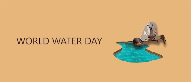 Ilustración vectorial del Día Mundial del Agua