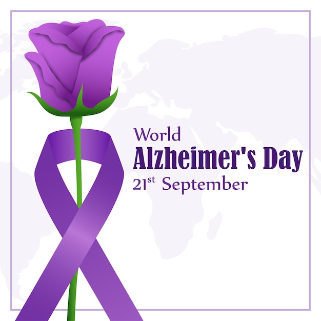 Ilustración vectorial para el día mundial del alzheimer