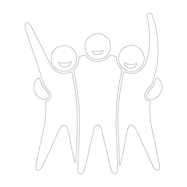 Ilustración vectorial del día mundial de la amistad
