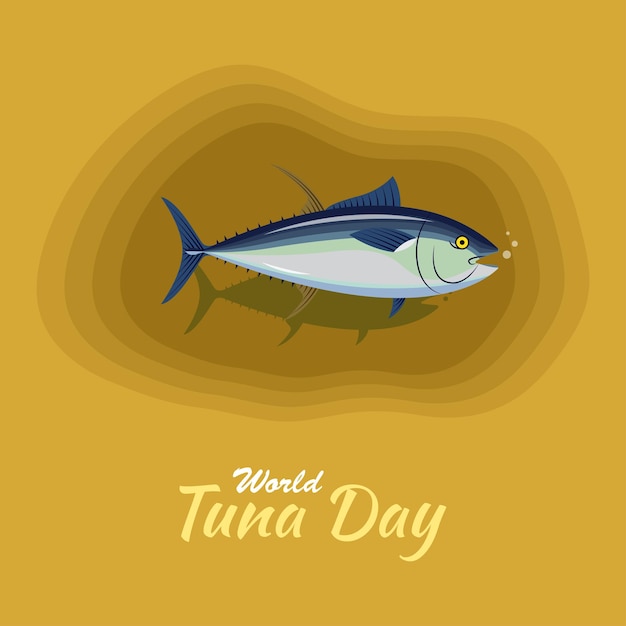 Ilustración vectorial para el Día Mundial del Atún