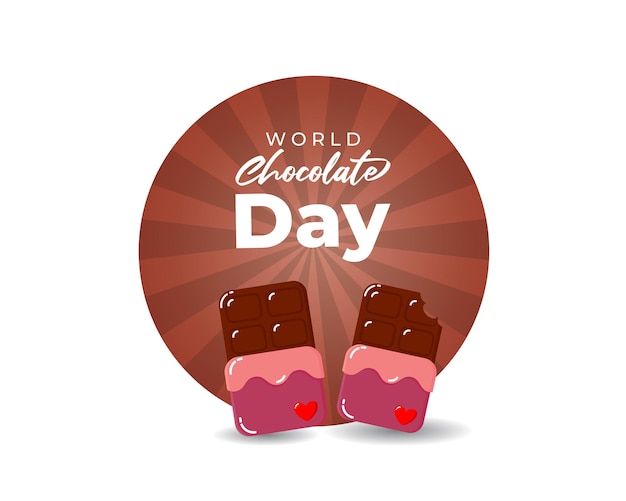 Vector ilustración vectorial para el día mundial del chocolate