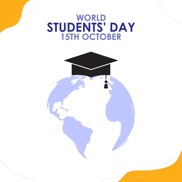 Ilustración vectorial para el día mundial del estudiante 15 de octubre