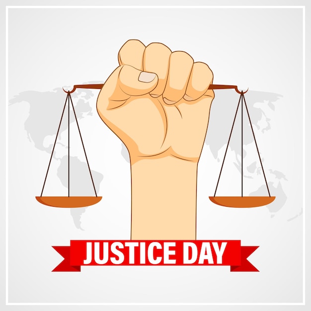 Ilustración vectorial para el Día Mundial de la Justicia Internacional