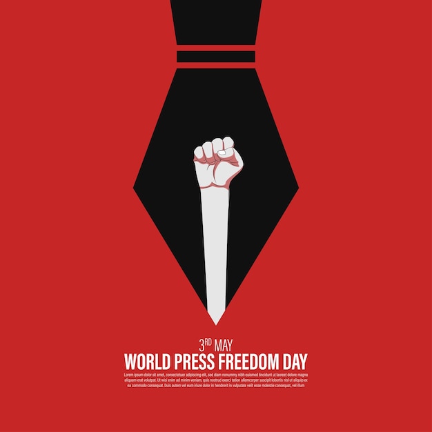 Ilustración vectorial para el Día Mundial de la Libertad de Prensa el 3 de mayo