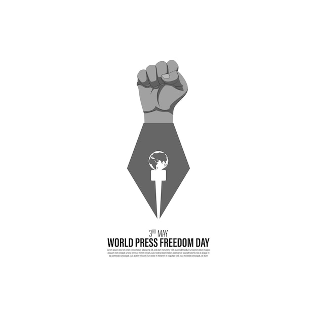 Ilustración vectorial para el Día Mundial de la Libertad de Prensa el 3 de mayo
