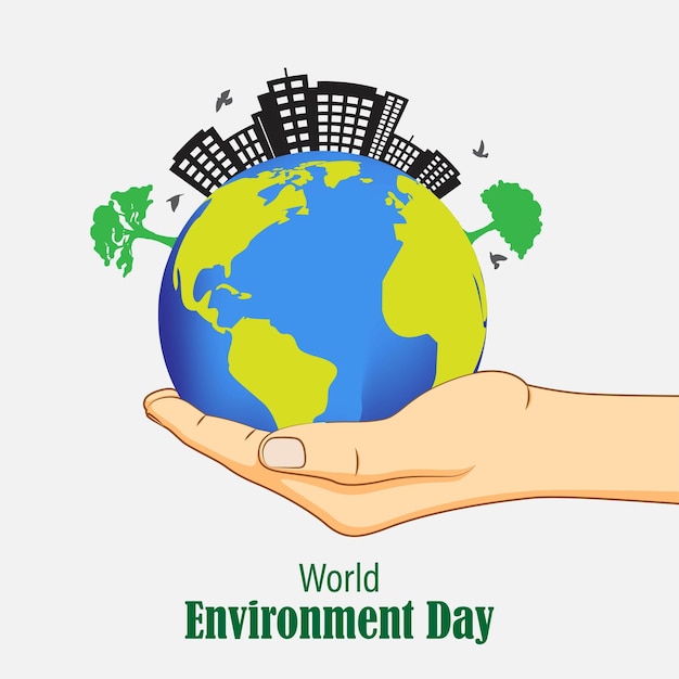 Ilustración vectorial para el día mundial del medio ambiente