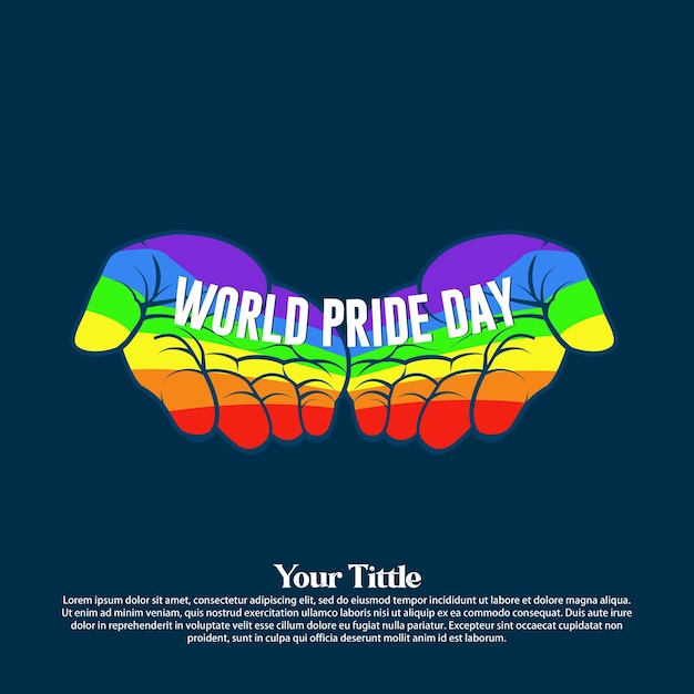 Vector ilustración vectorial del día mundial del orgullo, el día del orgulloso autista