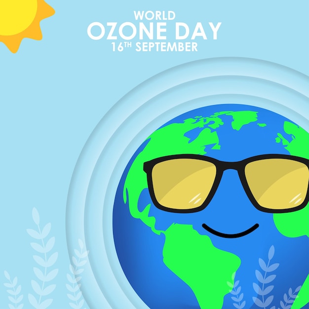 Vector ilustración vectorial para el día mundial del ozono