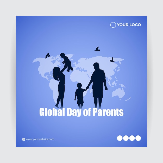 Ilustración vectorial para el día mundial de los padres
