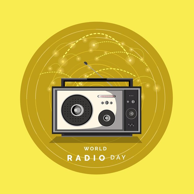 Ilustración vectorial del día mundial de la radio