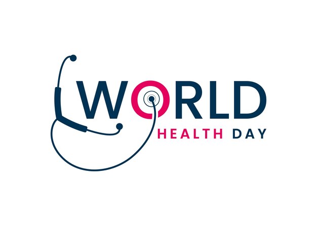 Ilustración vectorial del día mundial de la salud diseño de logotipo vector Ilustración simple del día de la salud
