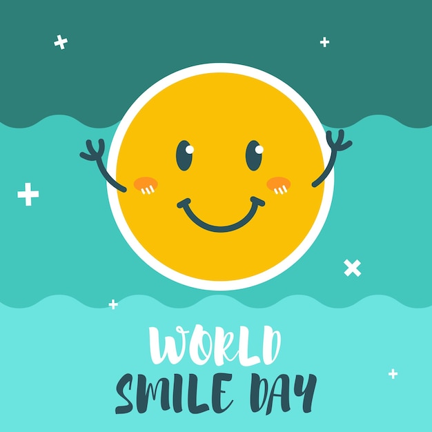 Vector ilustración vectorial del día mundial de la sonrisa