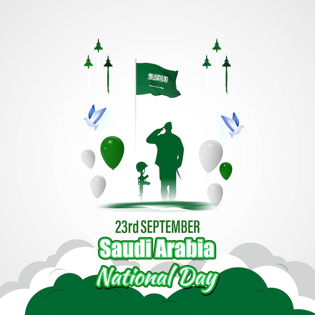 Ilustración vectorial para el día nacional de arabia saudita