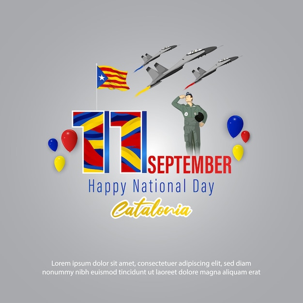 Ilustración vectorial del Día Nacional de Cataluña