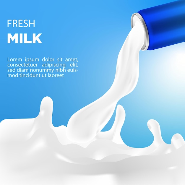 Ilustración vectorial del Día Nacional de la Leche Ilustración de leche fresca