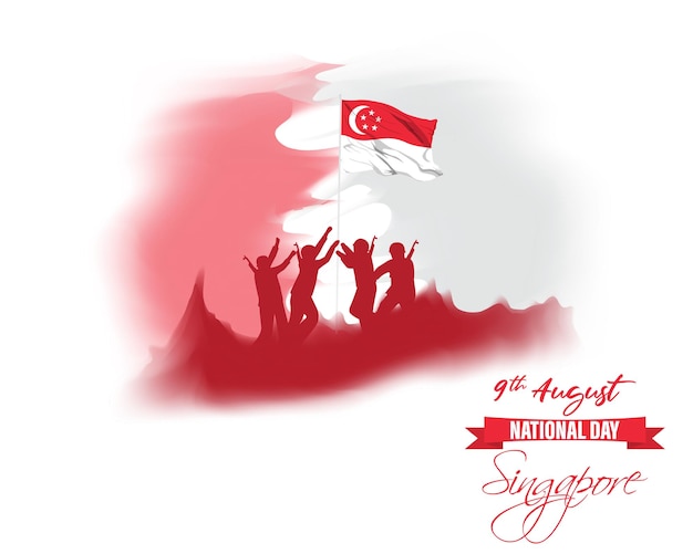 Ilustración vectorial para el Día Nacional de Singapur