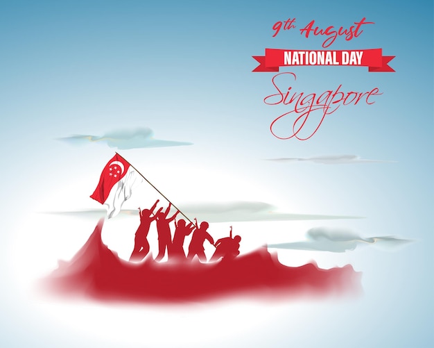 Ilustración vectorial para el Día Nacional de Singapur
