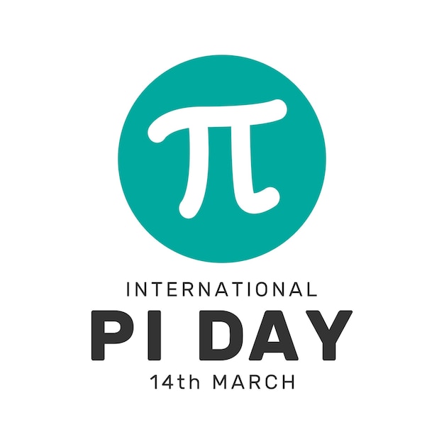 Ilustración vectorial del Día Pi. El Día del Pi se celebra el 14 de marzo