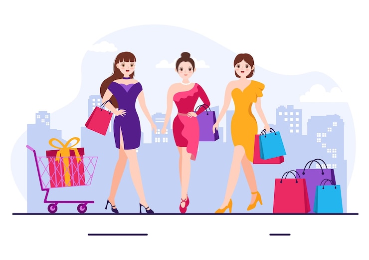 Vector ilustración vectorial del día del recordatorio de compras el 26 de noviembre con bolsas y productos para carteles o promociones