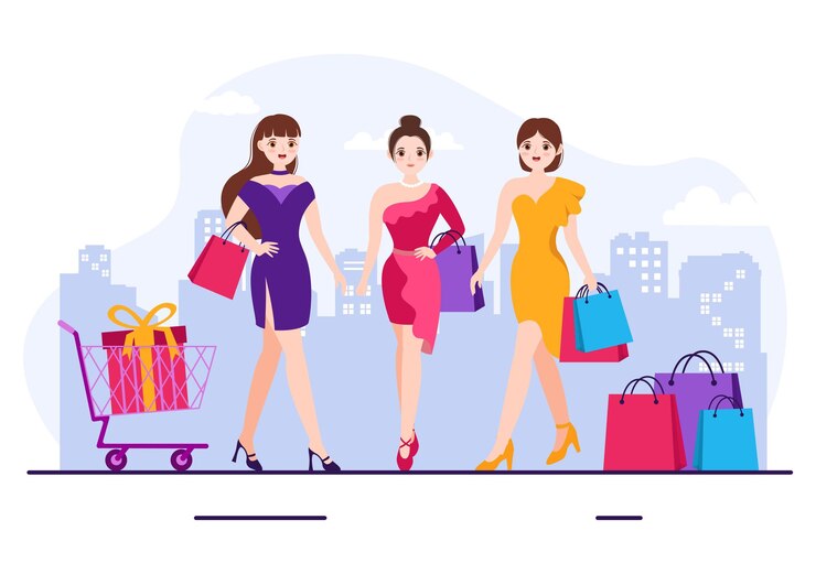 Vector ilustración vectorial del día del recordatorio de compras el 26 de noviembre con bolsas y productos para carteles o promociones