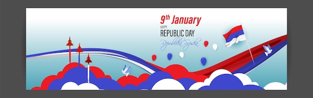 Ilustración vectorial del día de la república de la república srpska