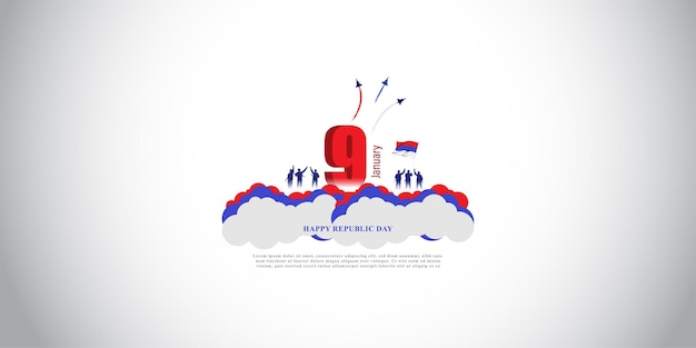 Ilustración vectorial del día de la república srpska republika