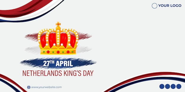 Ilustración vectorial del día del rey holandés