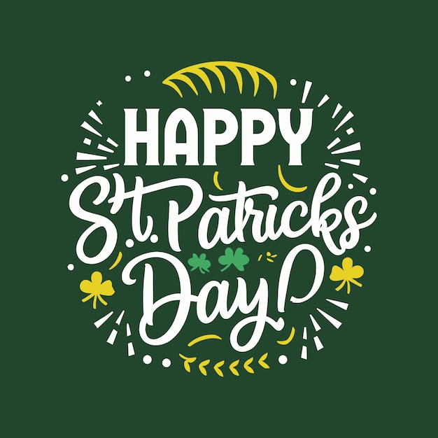 Ilustración vectorial del día de San Patricio plantilla de diseño de la camiseta del día de Santo Patricio