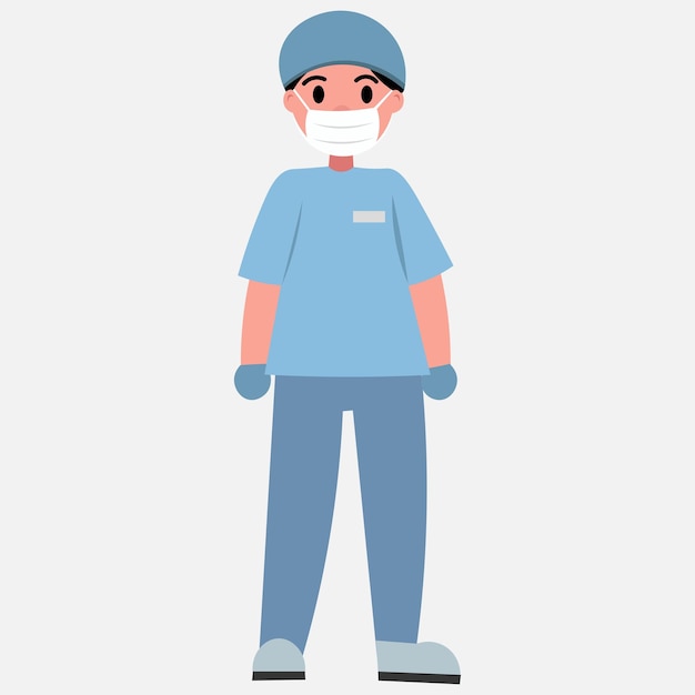 Ilustración vectorial del día del trabajo del médico