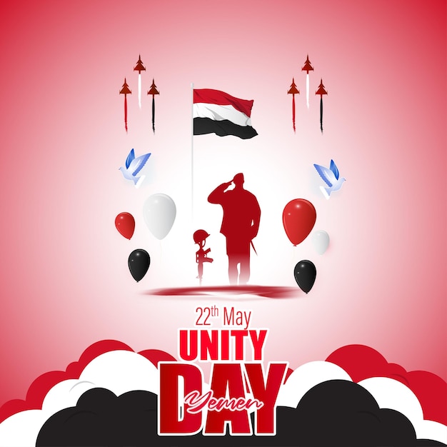 Vector ilustración vectorial para el día de la unidad feliz yemen