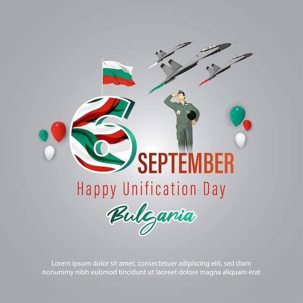 Ilustración vectorial para el día de la unificación de bulgaria