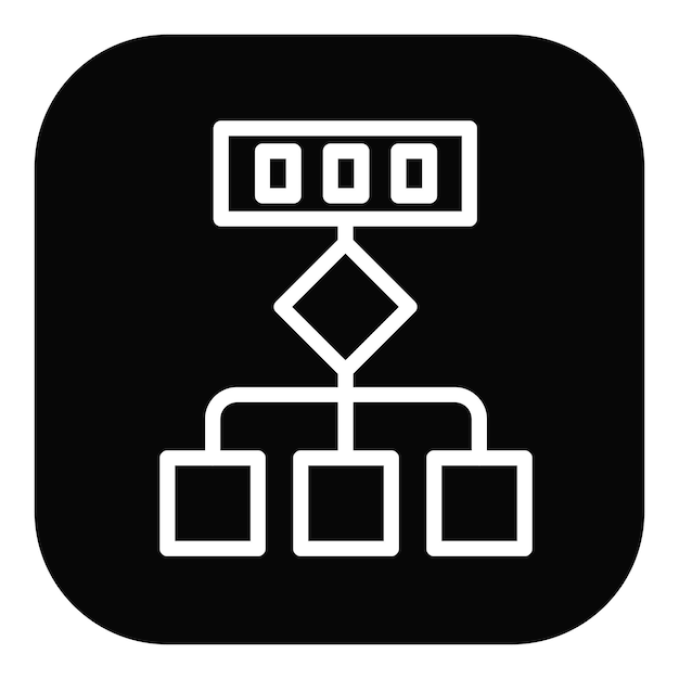 Ilustración vectorial del diagrama de flujo del proceso